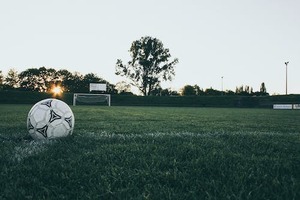 soccer ball on the field